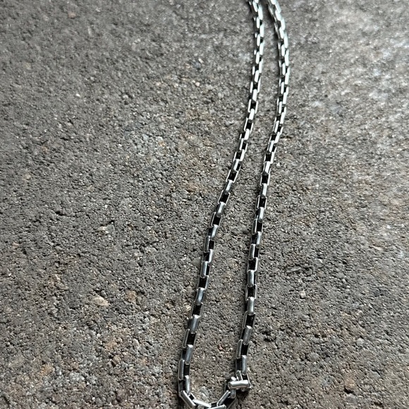 Mens Sterling Silver Link Chain Necklace 24 Inch - Picture 6 of 12